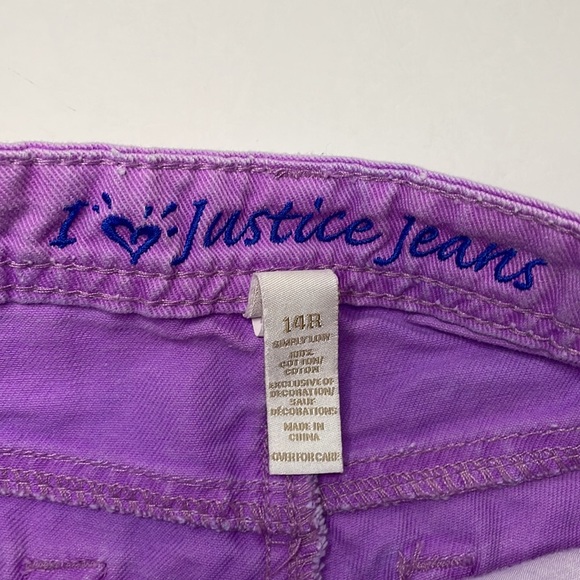 Justice Jeans 2 toned shorts youth size 14R - Picture 4 of 9